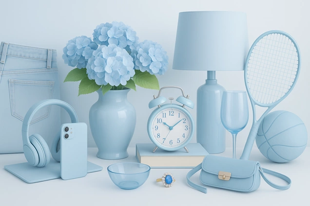 Productos de color azul